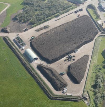in openlucht groenafval verwerken tot compost