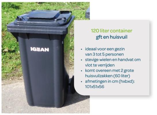 120l container huisvuil